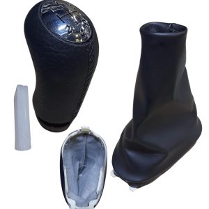 POMO PERILLA CON FUNDA PALANCA CAMBIOS RENAULT LOGAN SANDERO STEPWAY(MODELOS HASTA 2015)EN CUERO ORIGINAL