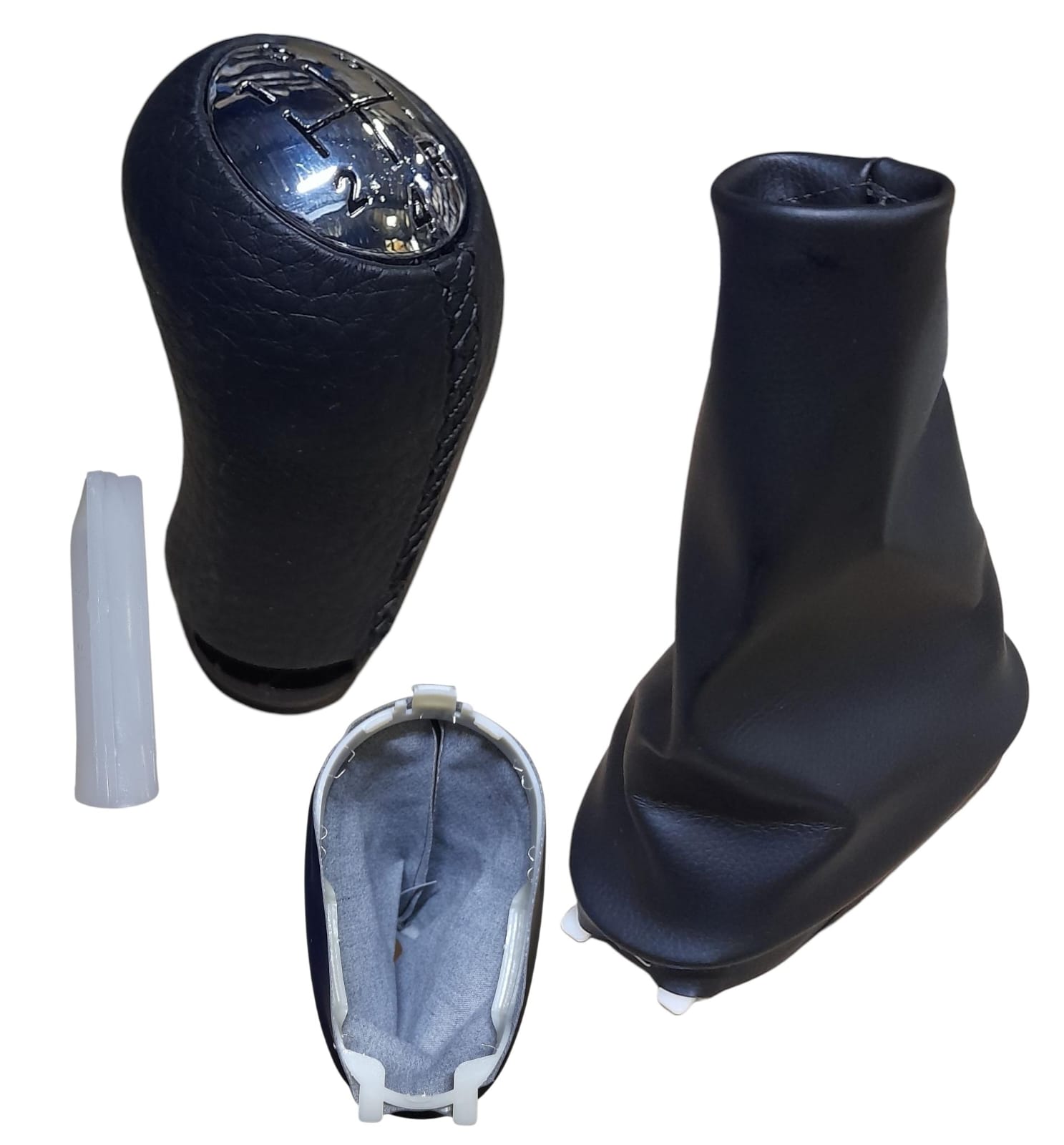 POMO PERILLA CON FUNDA PALANCA CAMBIOS RENAULT LOGAN SANDERO STEPWAY(MODELOS HASTA 2015)EN CUERO ORIGINAL