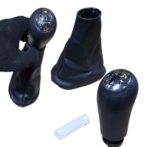 POMO PERILLA CON FUNDA PALANCA CAMBIOS RENAULT LOGAN SANDERO STEPWAY(MODELOS HASTA 2015) TAPA CROMADA