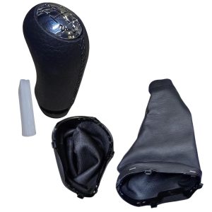 POMO PERILLA CON FUNDA PALANCA CAMBIOS RENAULT LOGAN SANDERO STEPWAY(MODELOS 2016 EN ADELANTE)EN CUERO ORIGINAL