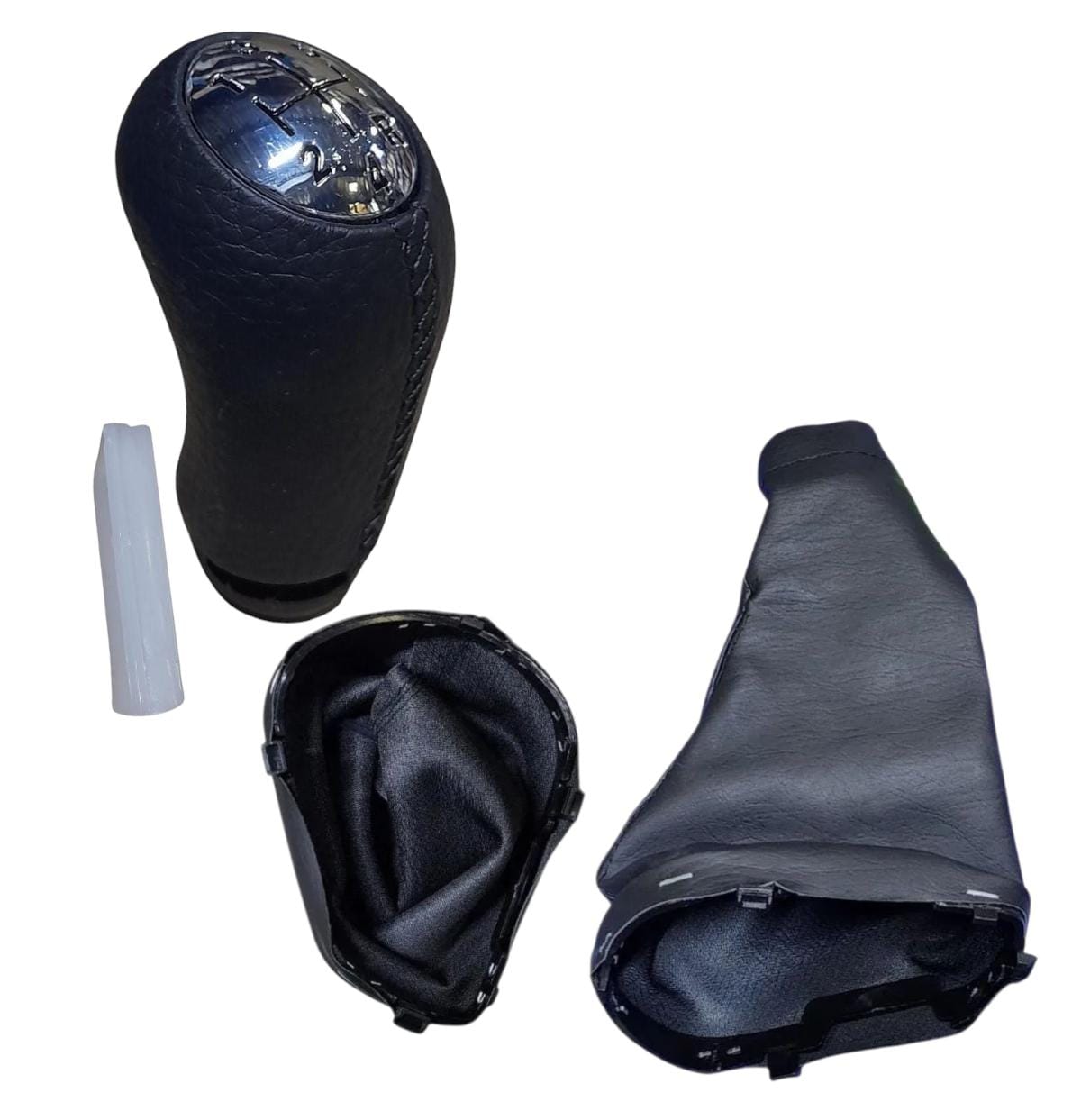 POMO PERILLA CON FUNDA PALANCA CAMBIOS RENAULT LOGAN SANDERO STEPWAY(MODELOS 2016 EN ADELANTE)EN CUERO ORIGINAL